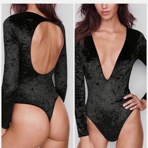 Victoria’s Secret velvet plunge bodysuit NWOT